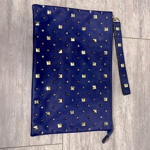 Steve Madden Embellished Deep Purple Clutch